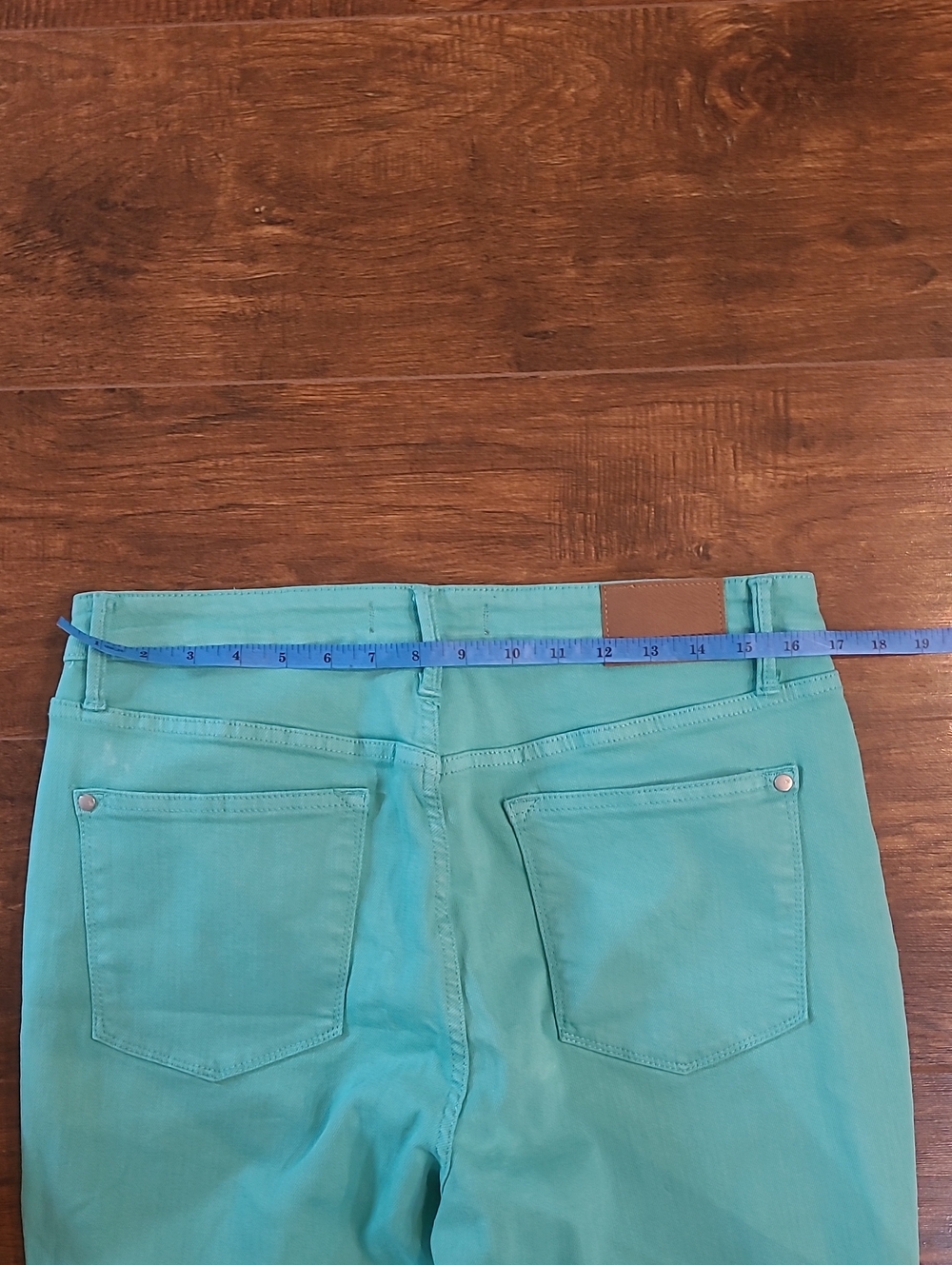 Judy Blue Bright Teal Slim Fit  Jeans  Stretchy Size 13/31 - Picture 9 of 12